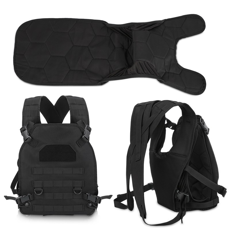 In stock baby walking artifact baby carrier black 900D polyester material load-bearing baby front carrier