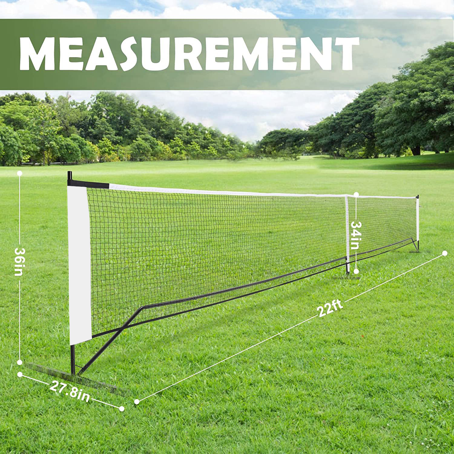 Peak net 6.7m tennis net practice training portable indoor outdoor pickleball net 22ft