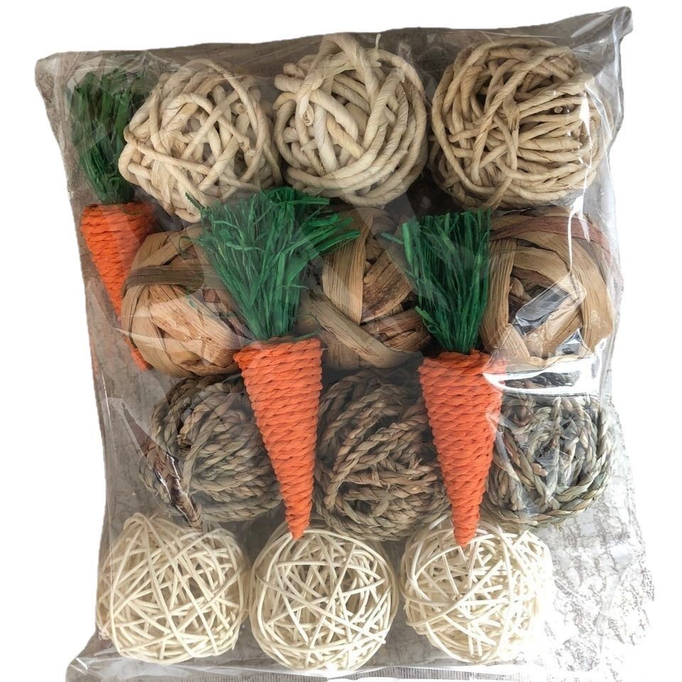 Hamster chinchilla bite molars cross-border supplies for rabbit grass ball parrot bird toys