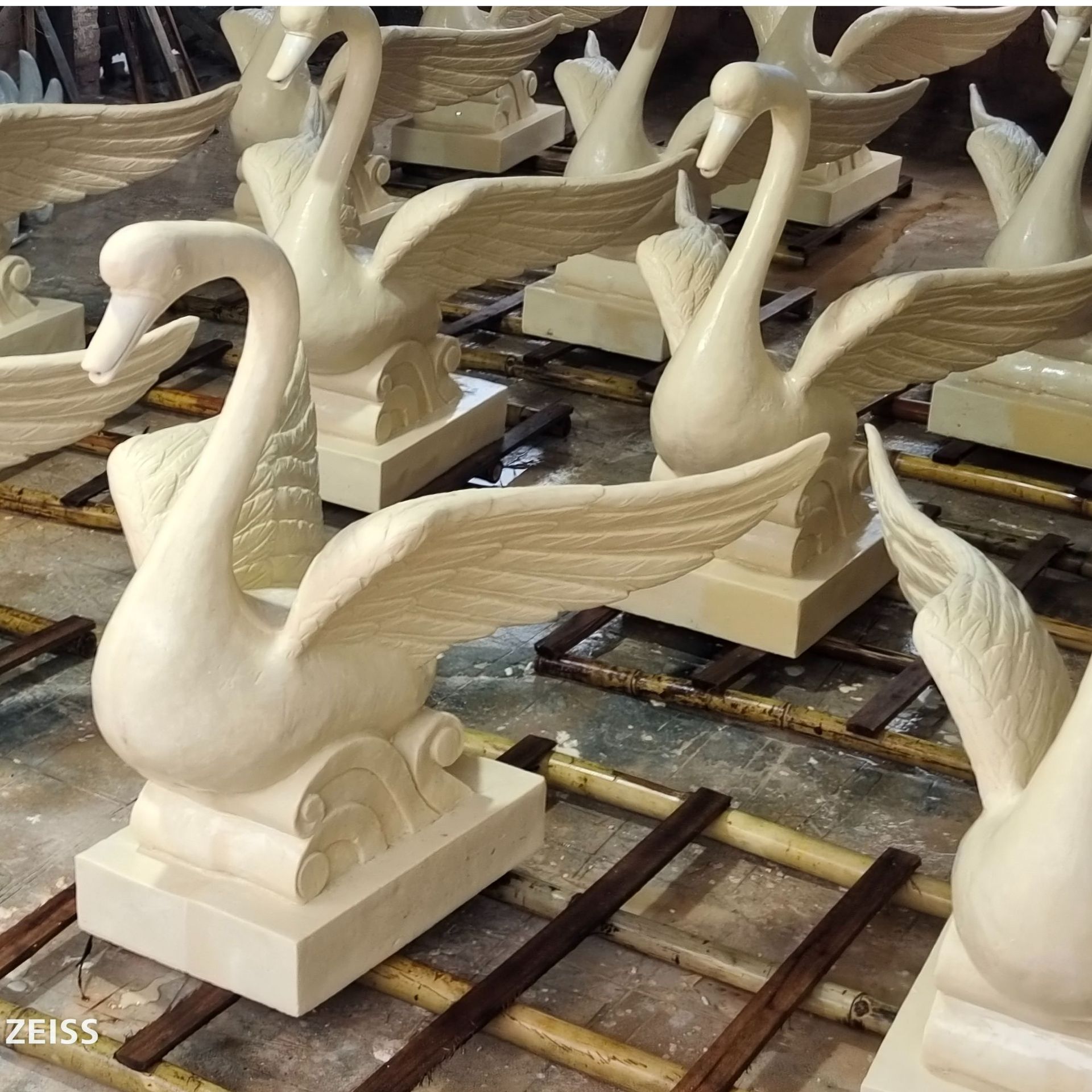 Sandstone Water Spray Swan Relief Artificial Sand Tv Background Wall Dragon Relief Fiberglass Sculpture Source Manufacturer