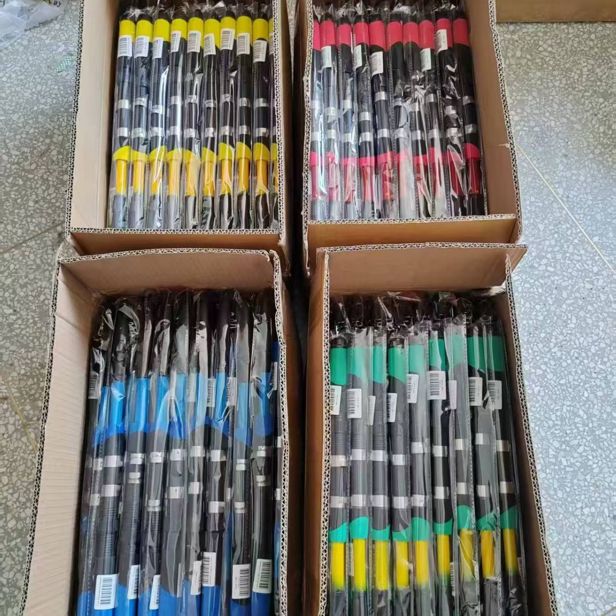 Foreign Trade Fiberglass Ultra-Hard Fishing Rod 1.8m Eva Handle Telescopic Fishing Rod