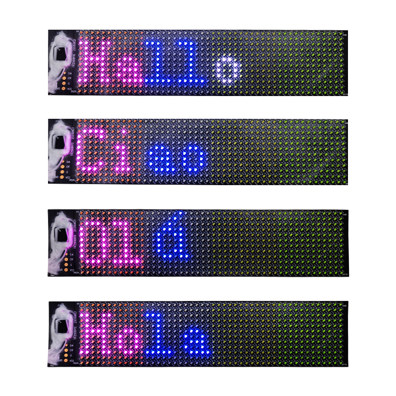 Led Ultra-Thin Flexible Screen Led Soft Screen Dot Matrix Screen Bluetooth Modified Bendable Shoe Bag Screen 12*48 Pixel Factory