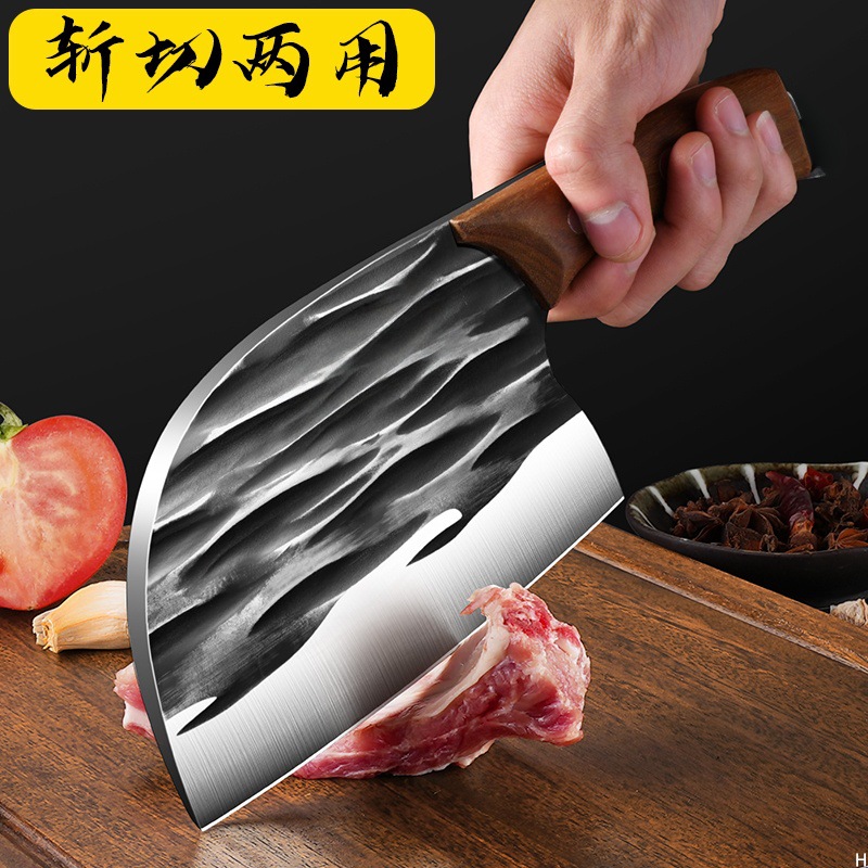 Special Knife for Chopping Bones, Household Ax for Chopping Bones, Heavy-Duty Bone Chopping Knife, Butcher's Pig-Killing Knife, Commercial