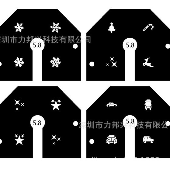 Shenzhen Special Supply Black and White Snowflake Lamp Lawn Lamp Film