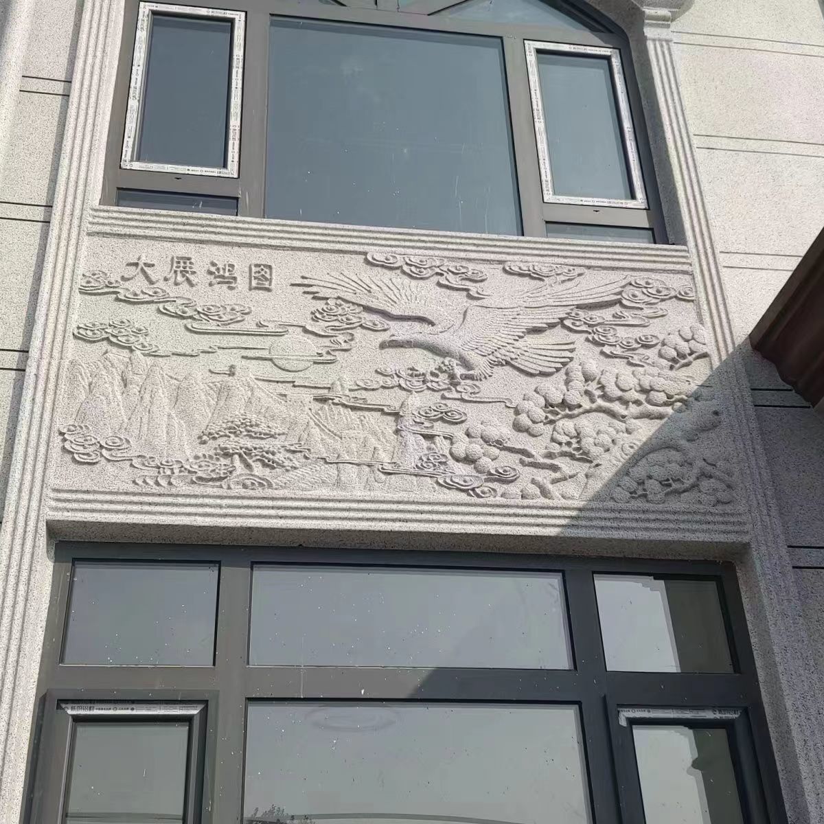 Eps Exterior Wall Relief Foam Mural Sandstone Flower Board High-Density Nailed Villa Carving Decoration