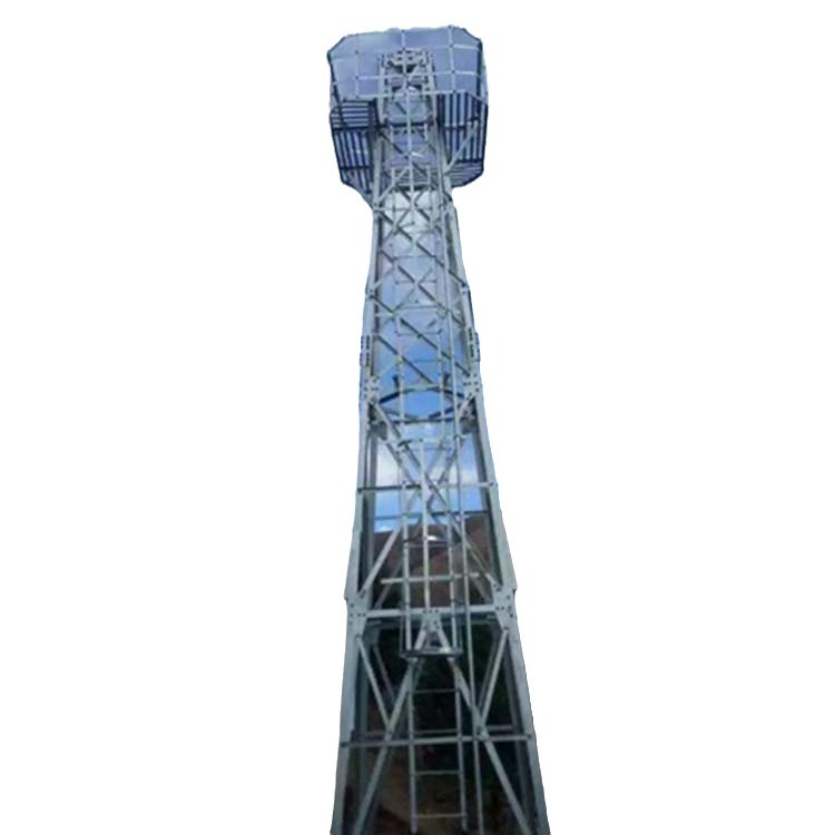 Monitoring tower four-column angle steel wetland observation tower mountain top observation tower 25 m steel structure prison forest monitoring tower