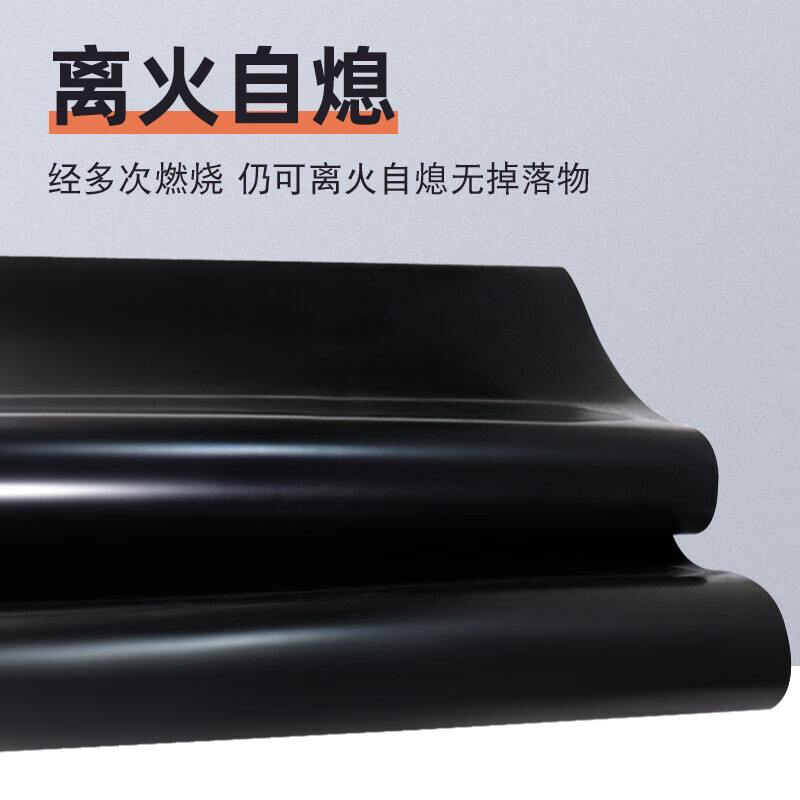 Industrial Flame-Retardant Rubber Sheet, Wear-Resistant Flooring, Black Fire-Retardant Rubber Sheet, Rubber Pad, Shock-Absorbing Flame-Retardant Rubber Pad