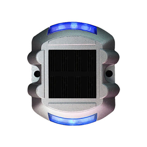 Solar-Powered Die-Cast Aluminum Horseshoe-Shaped Road Stud Led Traffic Road Raised Reflective Warning Light