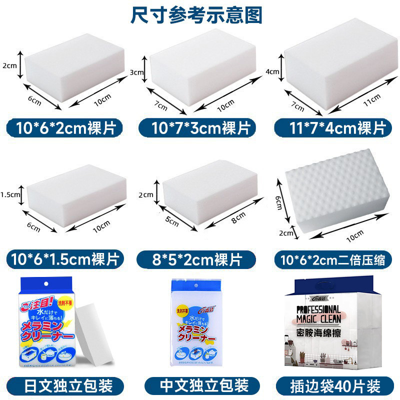 Nano Sponge Wipe Cleaning Stain Removal Sponge Magic Wipe Sponge Magic Wipe Car Wash Sponge Wipe Dishwashing Sponge Wholesale