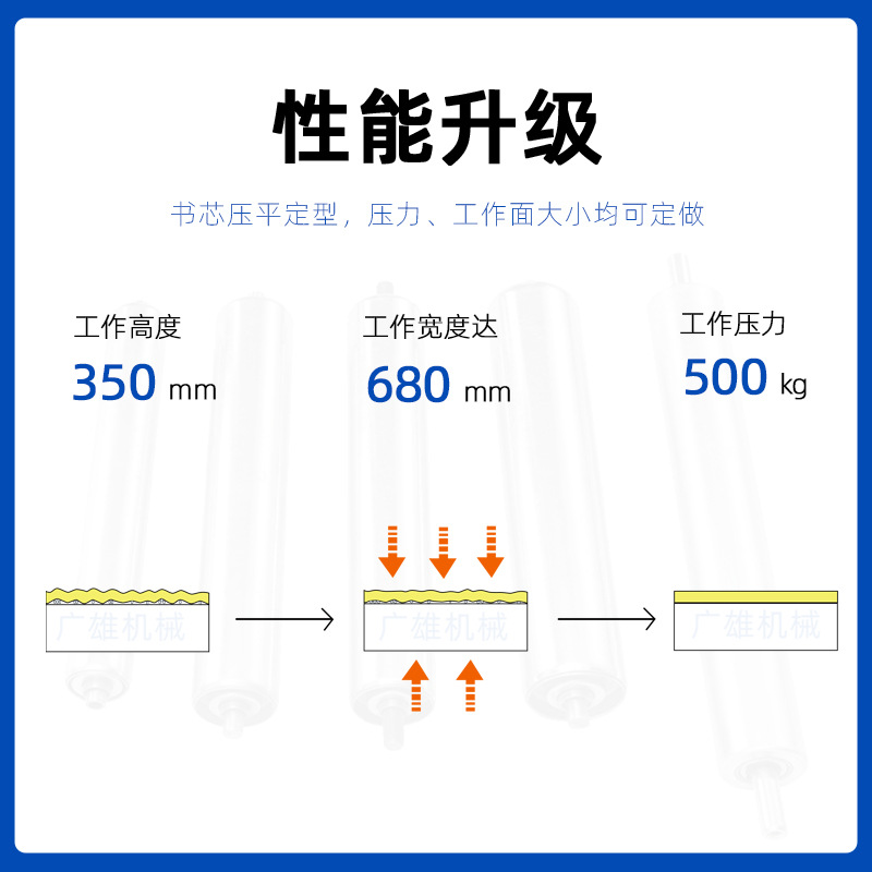 Upper and lower sides pneumatic flattening machine photo album book flattening finishing machine manual flattening paper bill flattening machine