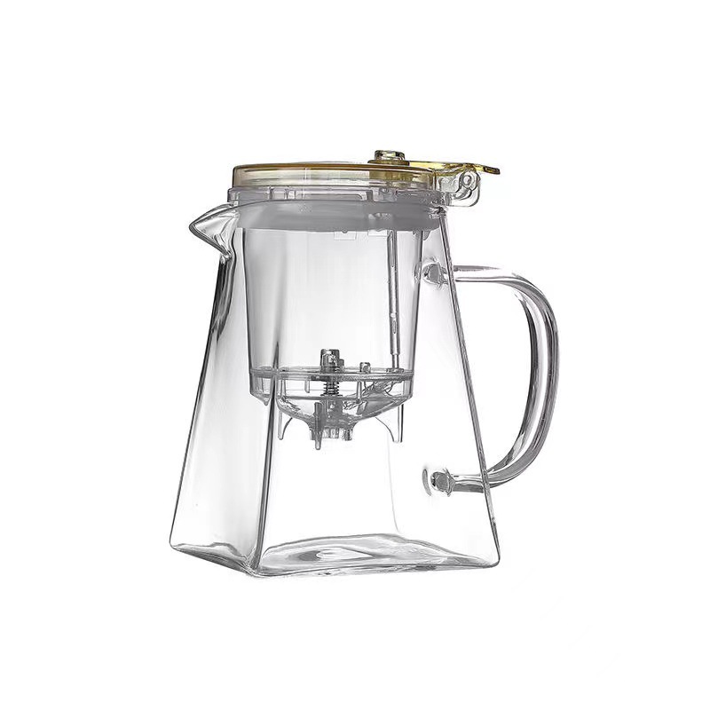 Glass Teapot Butter Cup Thickened Heat-Resistant Explosion-Proof Filter Teapot Home Office Tea Cup Tea Set suit