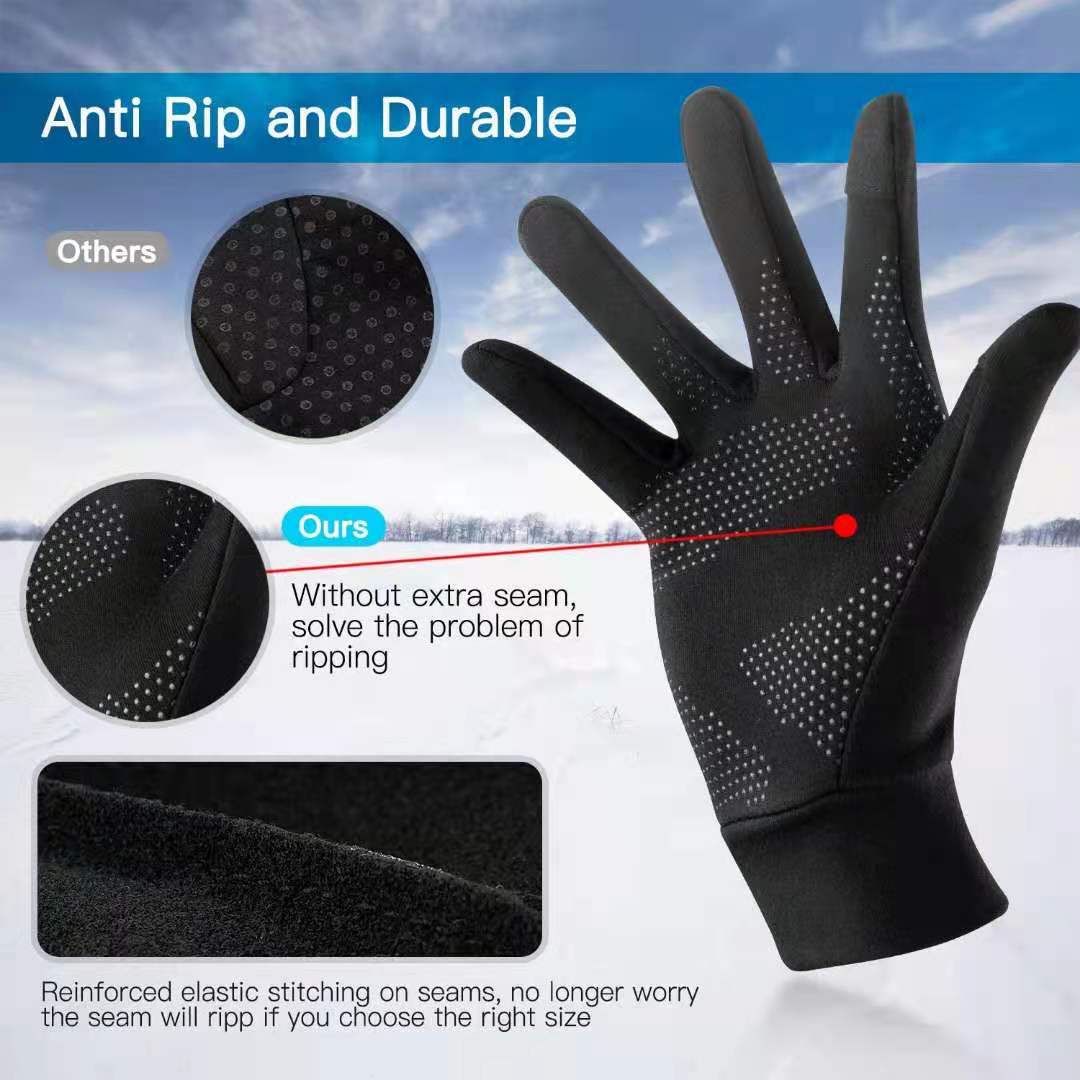 Carefully Selected Cross-Border Autumn and Winter Warm Cycling Gloves for Adults, Outdoor Sports, Non-Slip, Touchscreen, Driving and Running Gloves