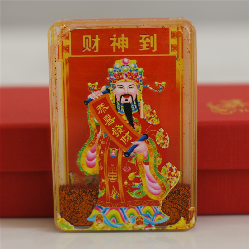 Бог богатства статуя акриловая с песком, электропластиковые сувениры, популярная культура, памятные подарки