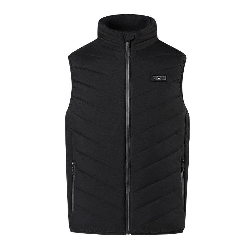 Cross-border wholesale intelligent heating vest three control zone 15 male intelligent heating clothing electric heating vest factory direct sales