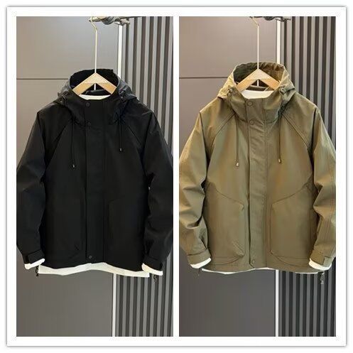 Men's Jacket Autumn and Winter Hooded Coat Autumn Fashion New Loose Trendy Casual Men's Jacket