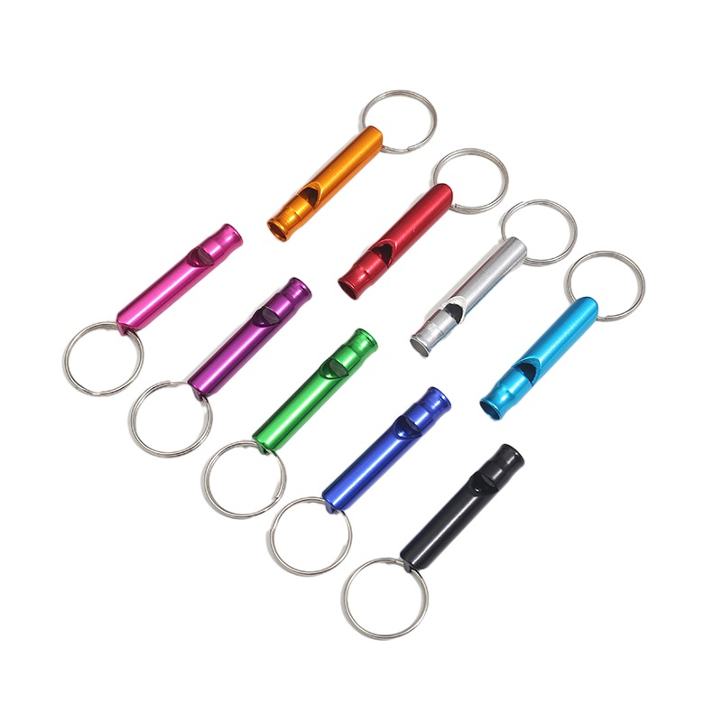 Оптовая продажа алюминиевого свистка для выживания, свисток для судей, маленький размер