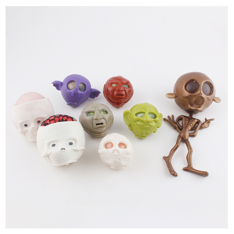 Ghost Festival alien vent ball Ghost Head water ball squeeze ball Halloween novelty explosions decompression toys wholesale