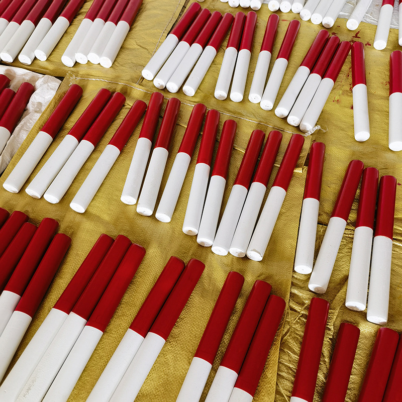 Sporting Goods Wooden Baton 100-meter Relay Race Red and White Standard Track and Field Competition Training Baton