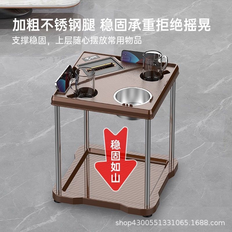 Mahjong Table Coffee Table Tea Rack Chess and Card Room Small Coffee Table Next to Mahjong Machine Ashtray Water Cup Holder Mahjong Hall Tea Table