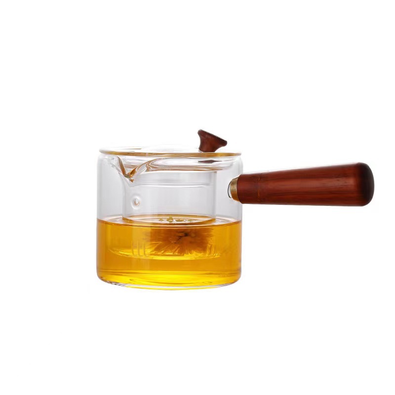 Thickened glass teapot side black tea small green orange teapot filter flower teapot tea maker to make tea