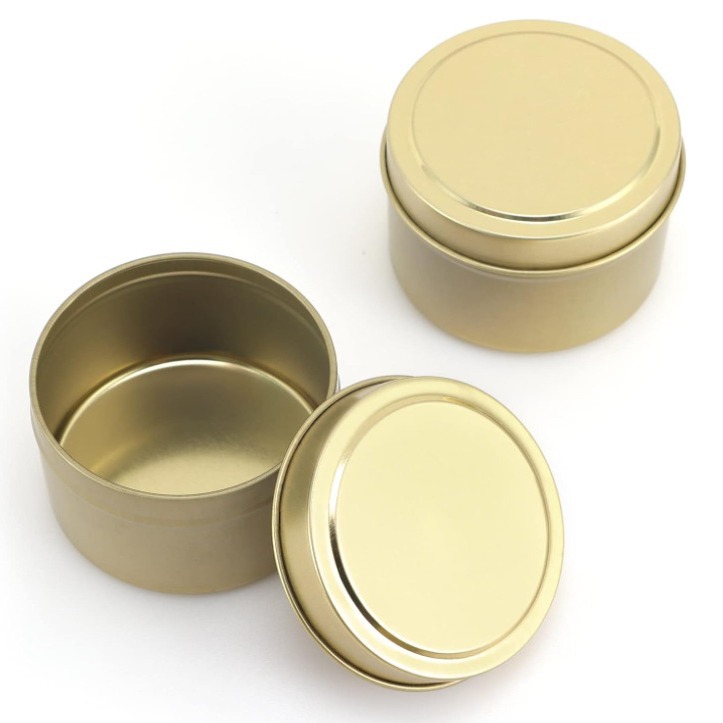 Aromatherapy Candle Jar 4oz Convex Lid Cross-border Spot Tinplate Candle Jar Small Iron Box 65*45 Simple Metal Style