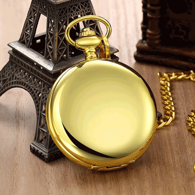 Delta Action Saiyed Pocket Watch Polished Retro Flip Large Pocket Watch Arabic Numerals Gift Watch
