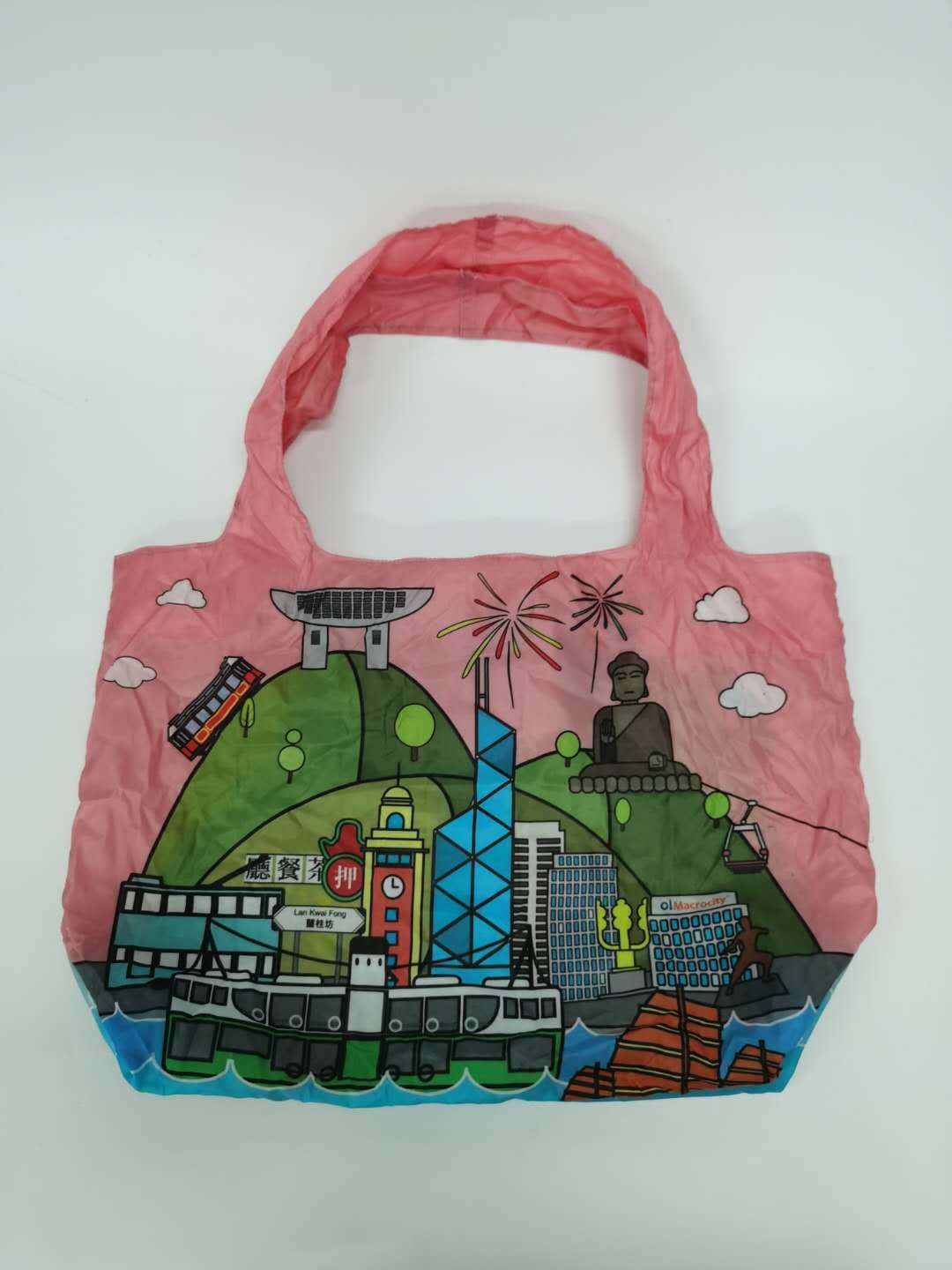 Manufacturer Customized Drawstring Flap Pocket Pants Foldableable Shopping Bag Satchel Lightweight Bag Waterproof Handbag Oxford Cloth Storage Bag