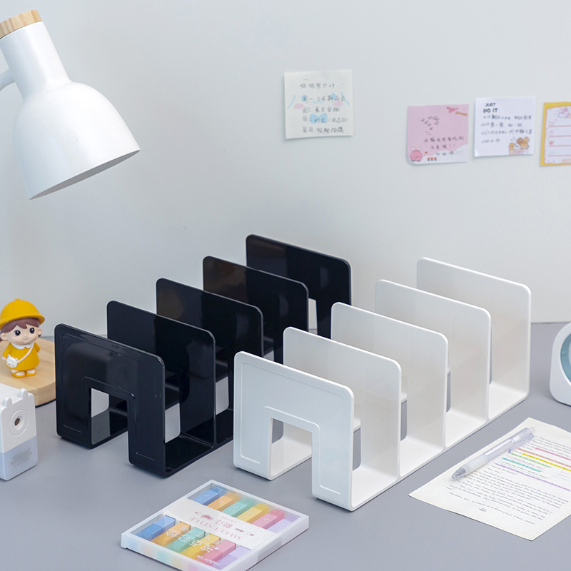 Thickened Transparent Book Stand Acrylic Book Stand Student Desktop File Stand Divider Plate Clip Multi-Layer 3-Box 4-Box Book Stand