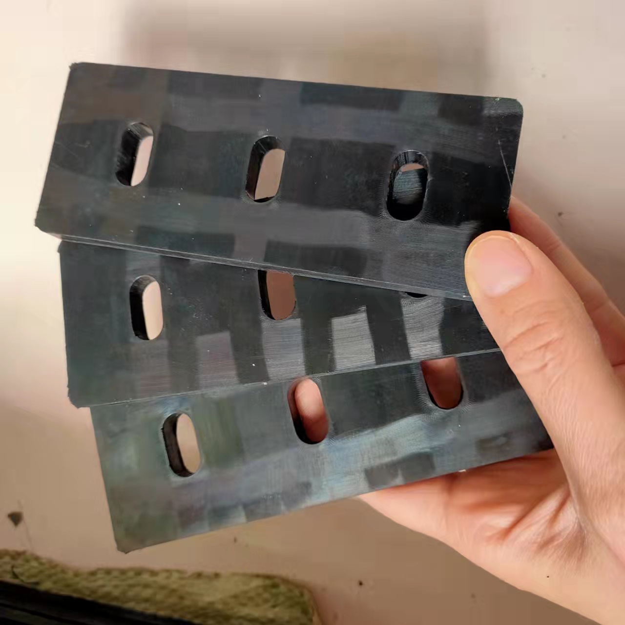 Non-Standard Customized Black Natural Thickeneded Rubber Pad Rectangular Sealing Flat Gasket Wear-Resistant High Elastic Belt Hole