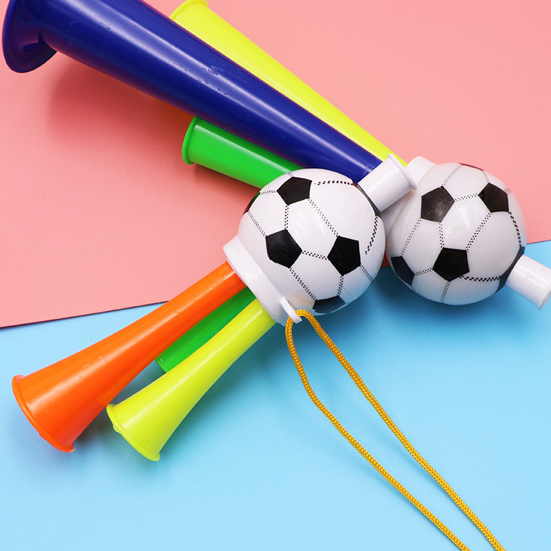 Football Trumpet Children's Toy Wind Instrument Sports Meeting Cheering Props Plastic Toy Two-Tone Trumpet