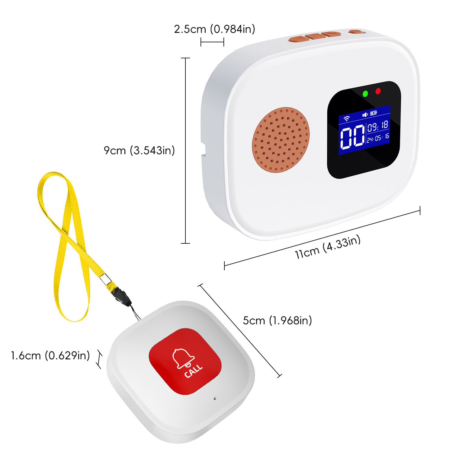 Portable Wireless Call Watch Elderly Pager Nursing Home Emergency Alarm Sos Help Device