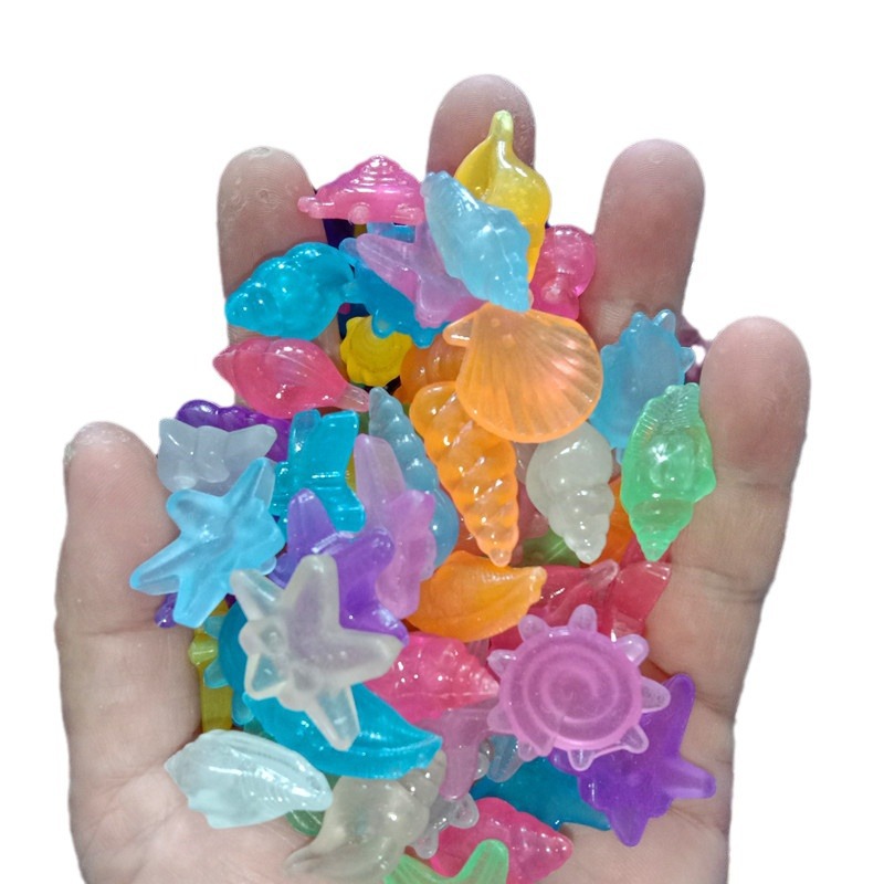1.5g Fluorescent Marine Life Luminous Conch Shell Fish Tank Aquascaping 2cm Small Marine Stone Luminous Stone