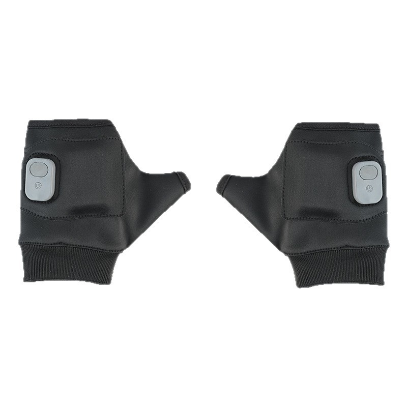 Winter Heated Warm Gloves Wireless Self-Heating Half Finger Cycling Gloves Game Office Electric Heating Heating Gloves