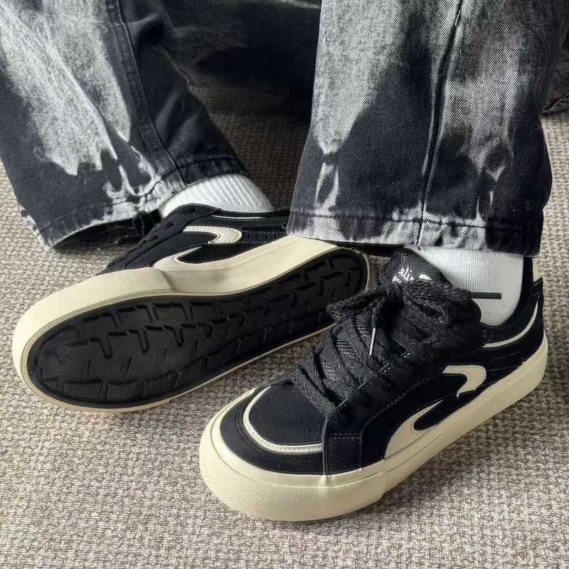 Vasibaen 2025 New Casual Shoes for Boys, Thick-Soled Retro Breathable Sneakers, Bread Shoes, Versatile Niche Shoes