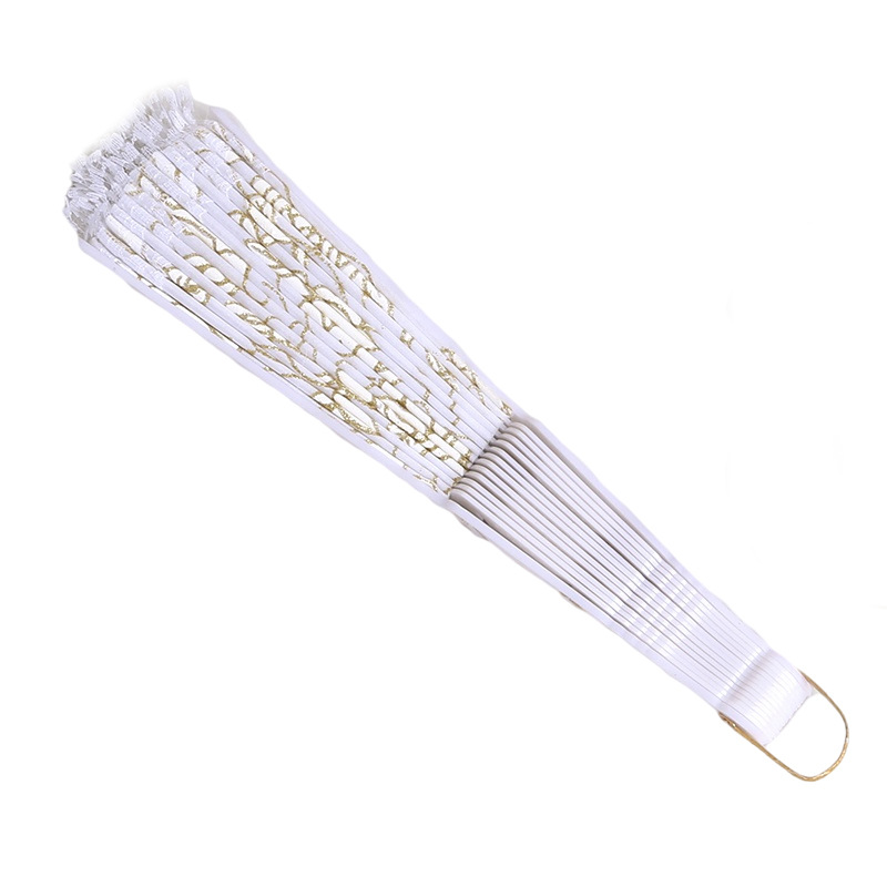 Factory white rose lace fan plastic folding fan wedding decoration fan Chinese style dance fan lace fan