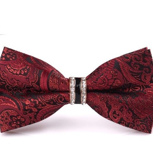 Rhinestone British Men's Bow Tie Men's Dress Wedding Tie Korean Double Groom Tie Fashion