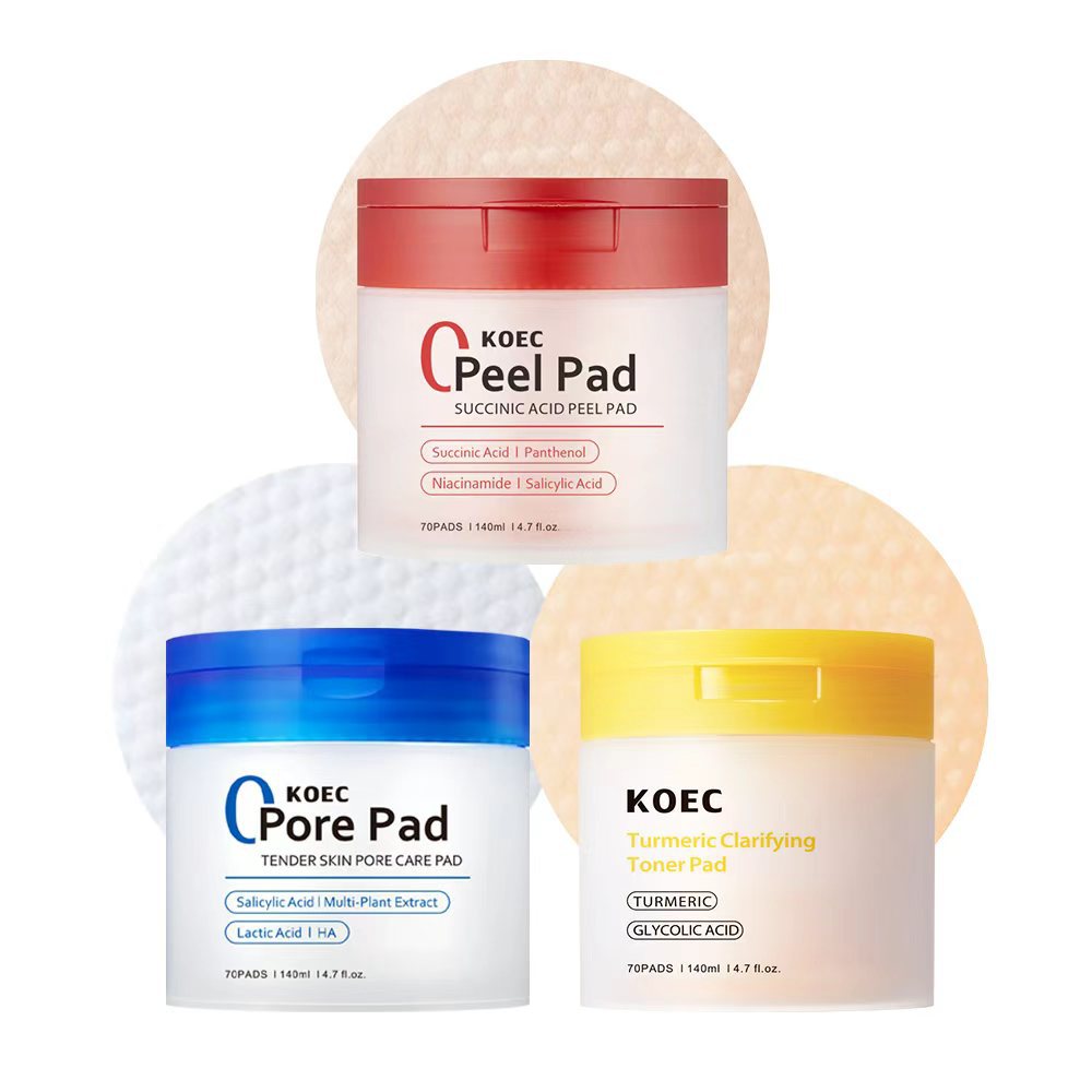 KOEC Salicylic Acid Cleaning Cotton Pore Cleaning Exfoliating Cleansing Pad Cross Border Wholesale Zero Pore Pad