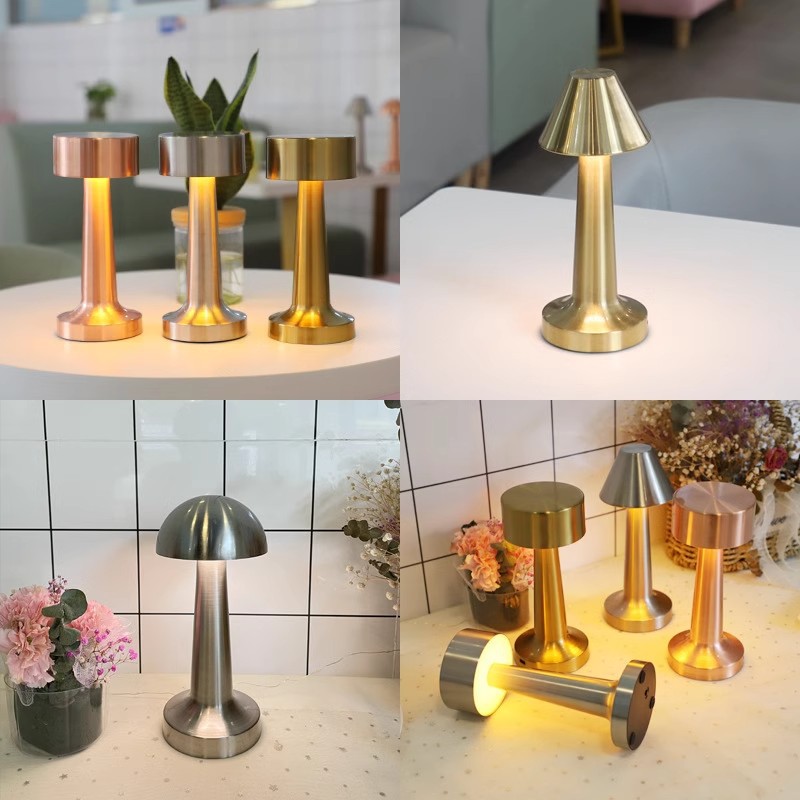 Amazon Led Dumbbell Table Lamp USB Charging Modern Simple Creative Atmosphere Night Light Bar Metal Pat Light