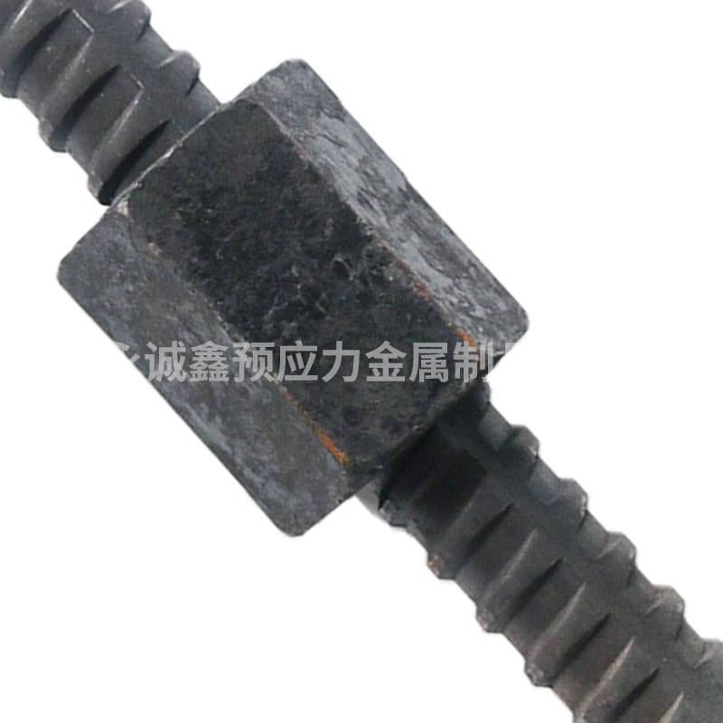 Finishing rolled threaded steel nut connector prestressed anti-suspension anchor rod Finishing rolled threaded steel bar