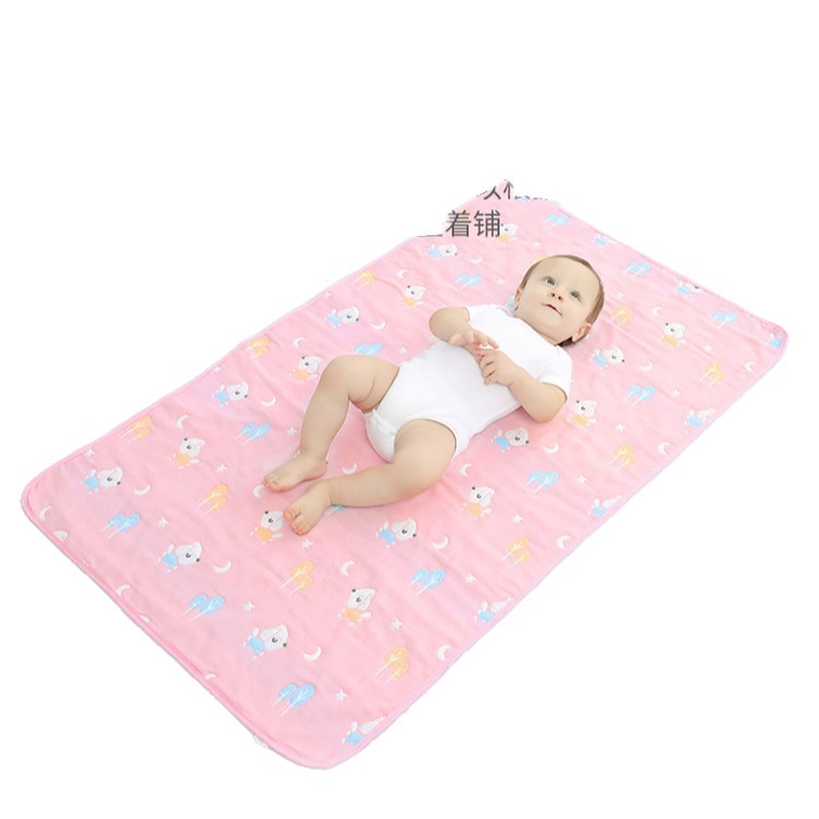 Pure Cotton Gauze Diaper Pad for Newborns Waterproof Washable Breathable Diaper Pad Large Baby Kindergarten Leak-Proof Aunt Pad