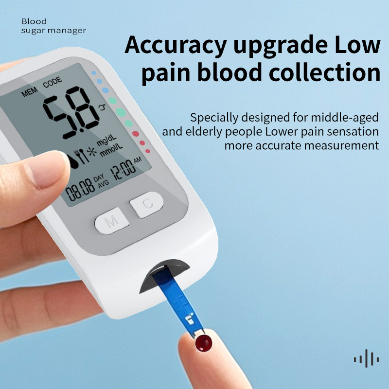 Иностранная Торговля Английский Домашний Полностью Автоматический Глюкометр и Тонометр Трехв-Одном Глюкометр Уровня Кислоты Мочевой Холестерина Кросс-Бордер
