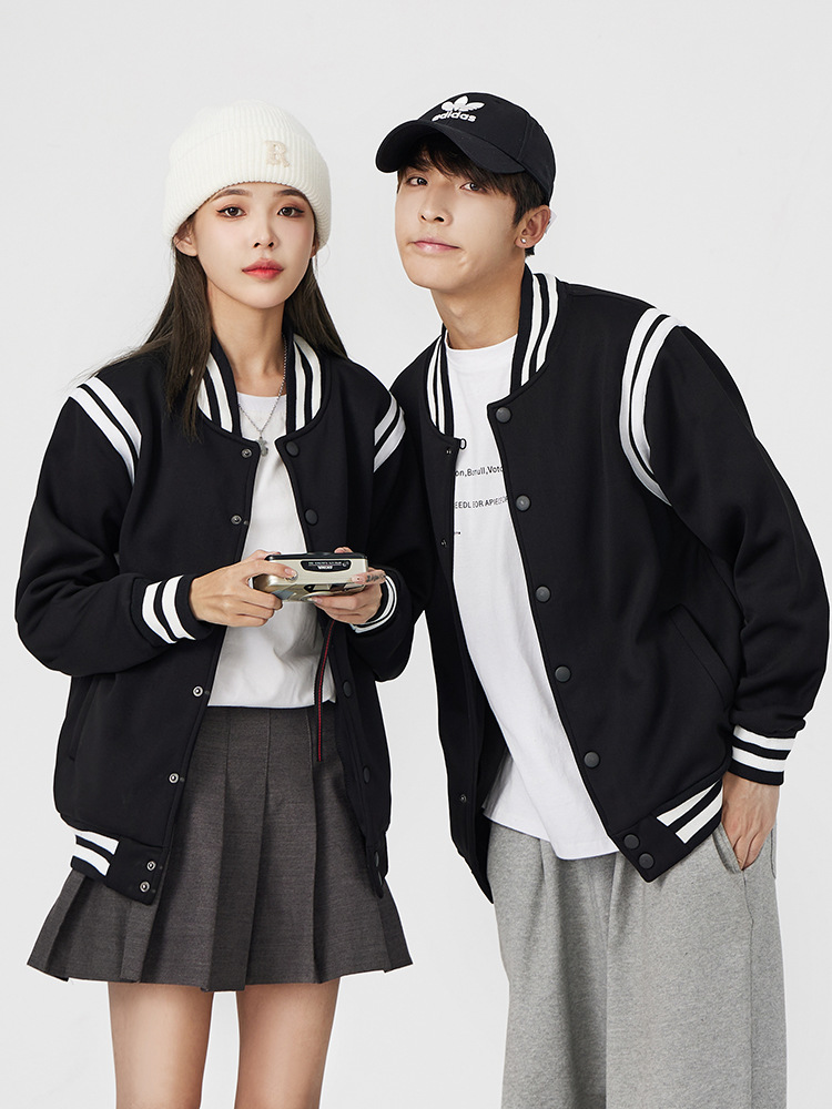 New Baseball Suit High-end Sweater fleece-lined Thickened Fashion Baseball Shirt Printing LOGO Fashion Brand Long Sleeve