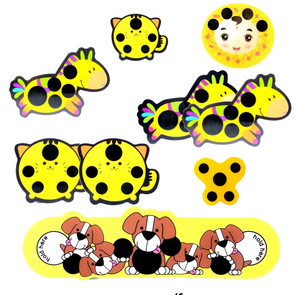 Spot forehead temperature paste cartoon pattern children's forehead thermal sensor paste liquid crystal forehead temperature paste to measure forehead temperature paste