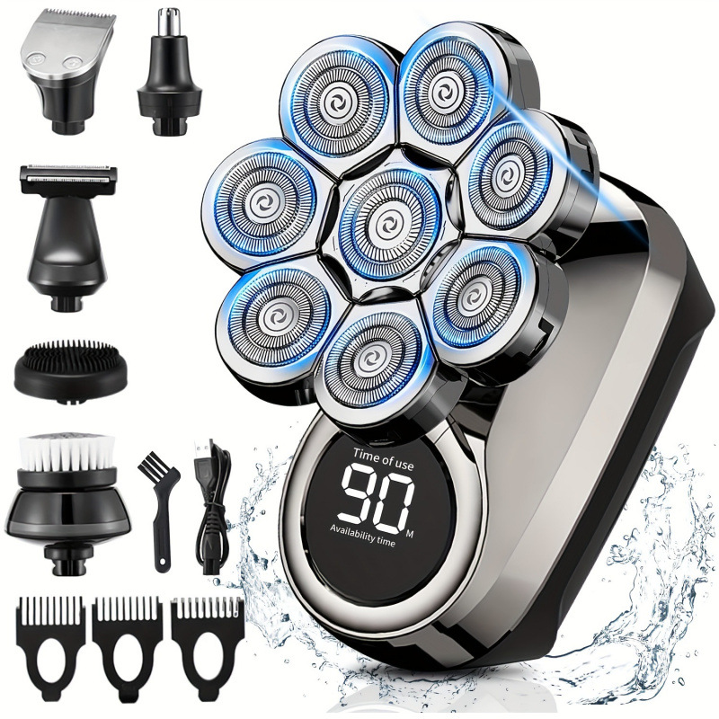 2026 New Cross-Border 9D Professional Men's Electric Shaver 6-in-1 Beard Combing Set (Cross-Border