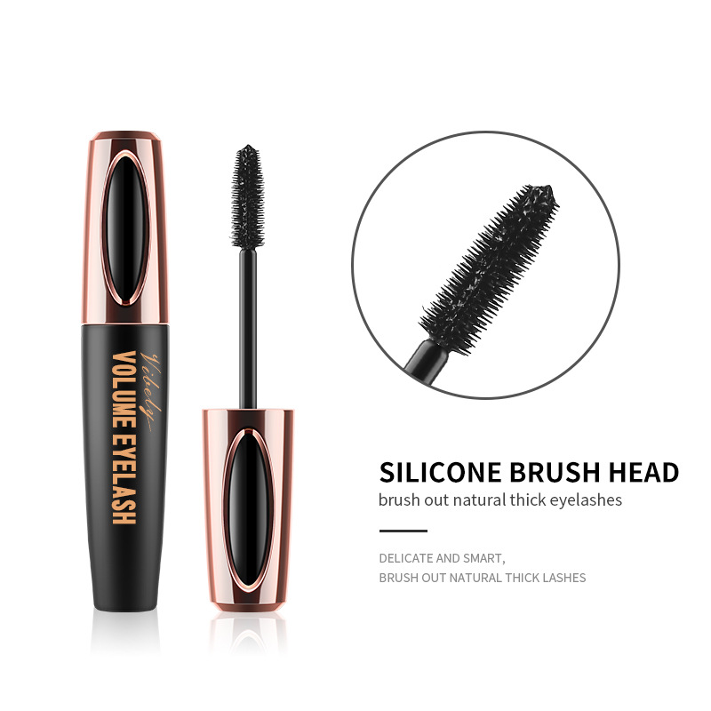Volumizing Magic 4D Cool Black Waterproof Non-Smudge Thick and Long Mascara Curling Cross-Border Exclusive