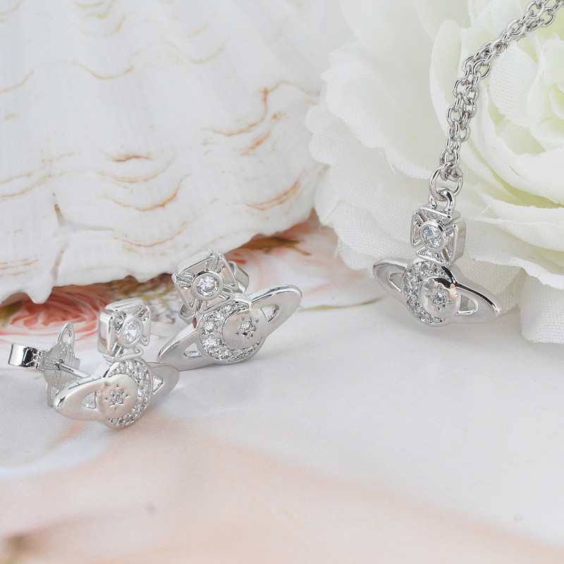 Empress Planet Zirconia Stud Earrings Fashionable and Elegant Star Earrings Unique Design Versatile Earrings Wholesale