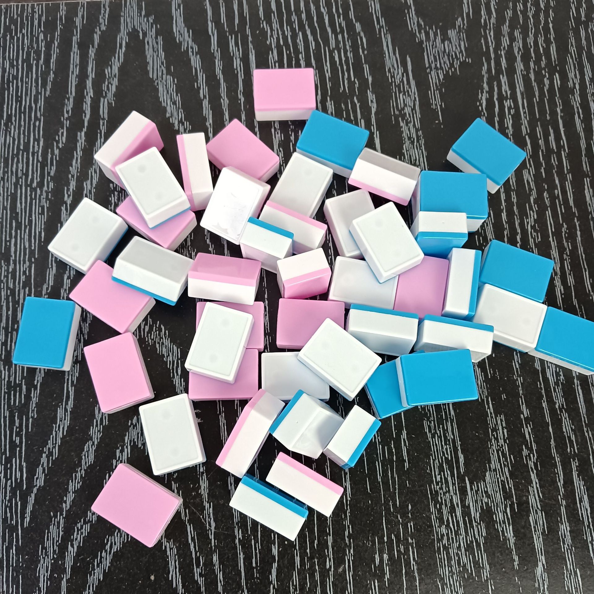 Board Game DIY Square White Red and Blue Colorful Chess Pieces Acrylic Game Mahjong Accessories Kidsren's Educational Toys