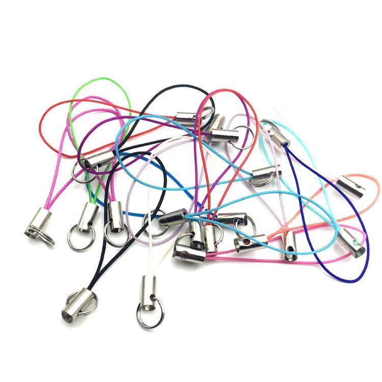 diy handmade jewelry double ring color mobile phone rope mobile phone accessories jewelry pendant rope jewelry doll pendant