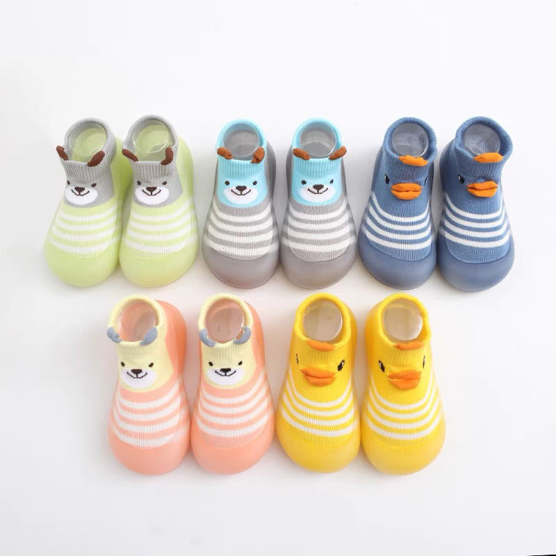 Infant Toddler Shoes and Socks, Spring and Autumn Thin Style, Baby Anti-Falling, Anti-Collision, Anti-Slip, Soft Sole, Wear-Resistant Floor Shoes