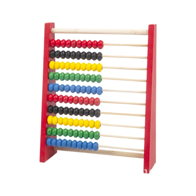 Children's wooden early education primary colorful Pearl rack kindergarten baby Enlightenment digital operation puzzle teaching aids wholesale